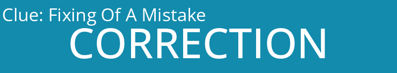 Fixing Of A Mistake