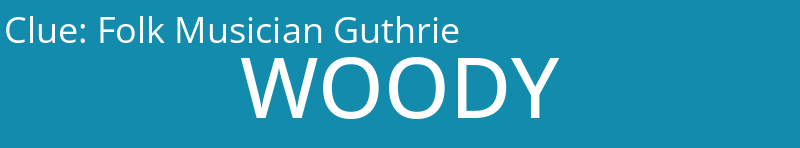 Folk Musician Guthrie