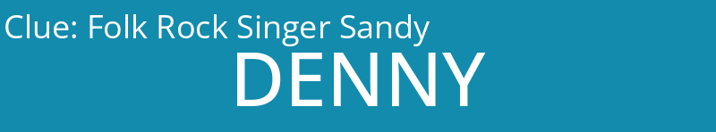 Folk Rock Singer Sandy