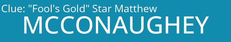 "Fool's Gold" Star Matthew