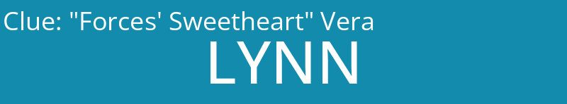 "Forces' Sweetheart" Vera