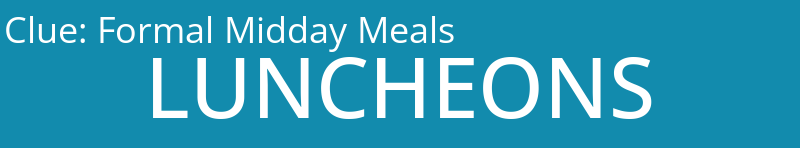 Formal Midday Meals