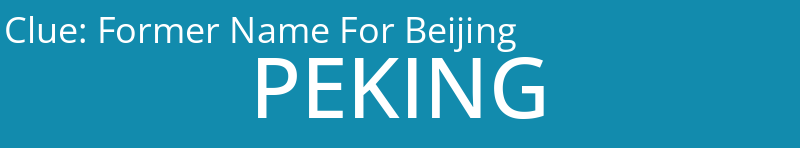 Former Name For Beijing