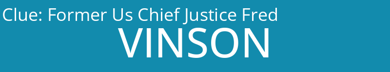 Former Us Chief Justice Fred