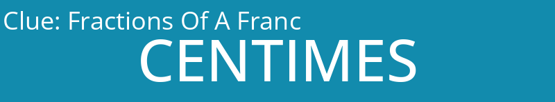 Fractions Of A Franc