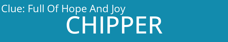 Full Of Hope And Joy