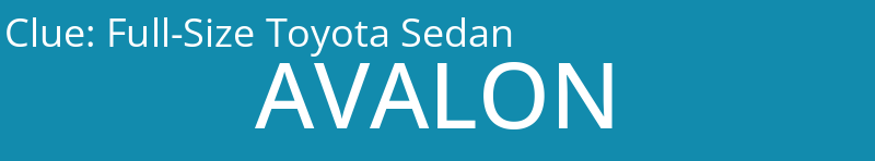 Full-Size Toyota Sedan