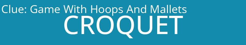 Game With Hoops And Mallets