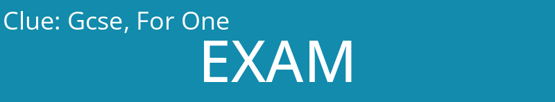 Gcse, For One