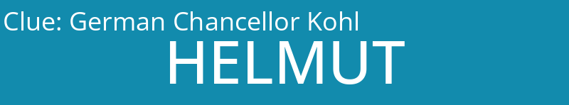 German Chancellor Kohl