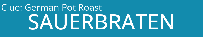German Pot Roast