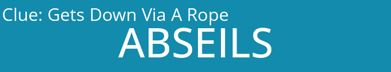 Gets Down Via A Rope