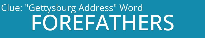 "Gettysburg Address" Word