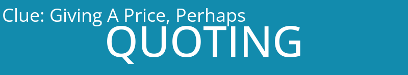 Giving A Price, Perhaps