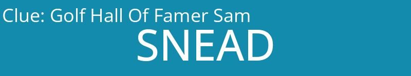 Golf Hall Of Famer Sam