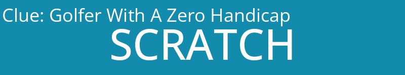Golfer With A Zero Handicap