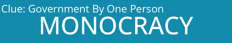 Government By One Person