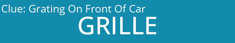 Grating On Front Of Car