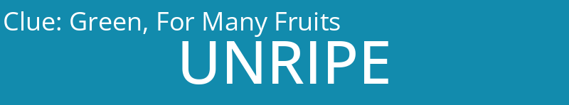 Green, For Many Fruits