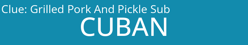 Grilled Pork And Pickle Sub