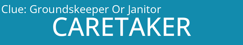 Groundskeeper Or Janitor