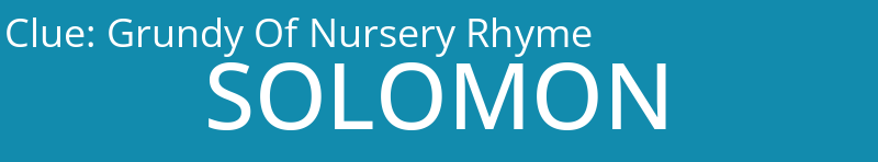 Grundy Of Nursery Rhyme