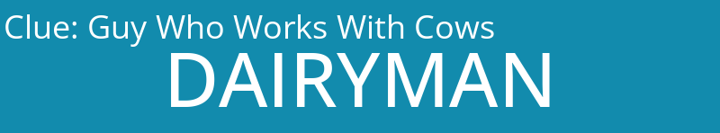 Guy Who Works With Cows