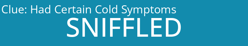 Had Certain Cold Symptoms