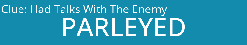 Had Talks With The Enemy