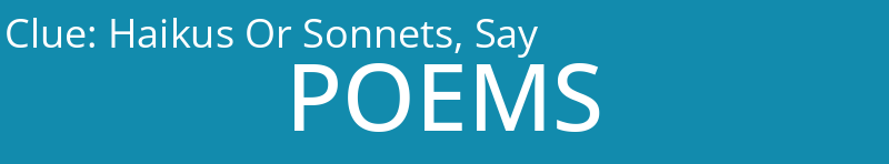 Haikus Or Sonnets, Say