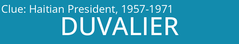Haitian President, 1957-1971
