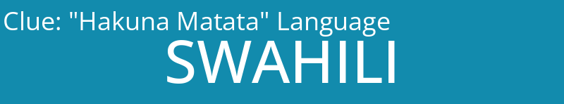 "Hakuna Matata" Language
