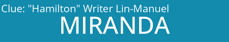 "Hamilton" Writer Lin-Manuel