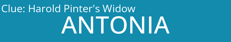 Harold Pinter's Widow