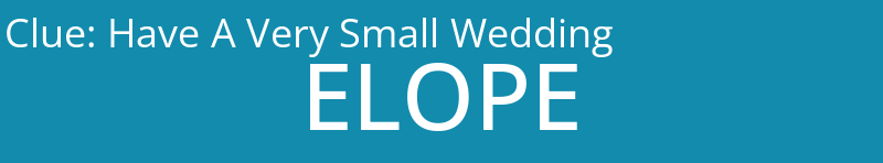 Have A Very Small Wedding