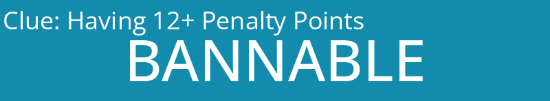 Having 12+ Penalty Points