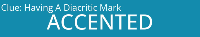 Having A Diacritic Mark