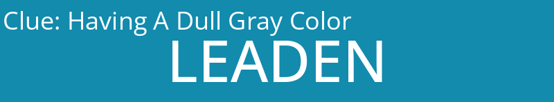 Having A Dull Gray Color