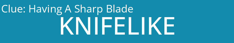 Having A Sharp Blade