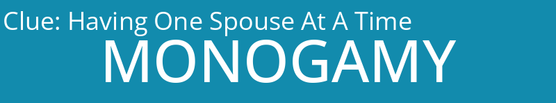 Having One Spouse At A Time