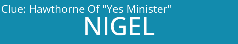 Hawthorne Of "Yes Minister"