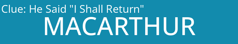 He Said "I Shall Return"