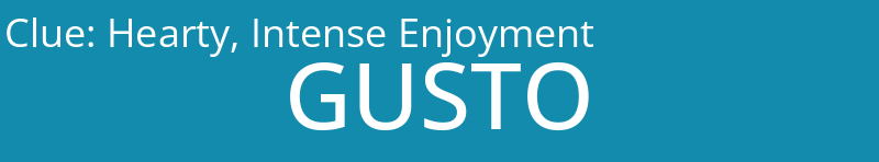 Hearty, Intense Enjoyment