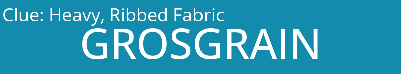 Heavy, Ribbed Fabric