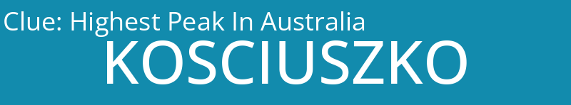 Highest Peak In Australia