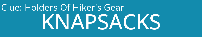 Holders Of Hiker's Gear