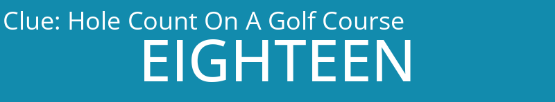 Hole Count On A Golf Course