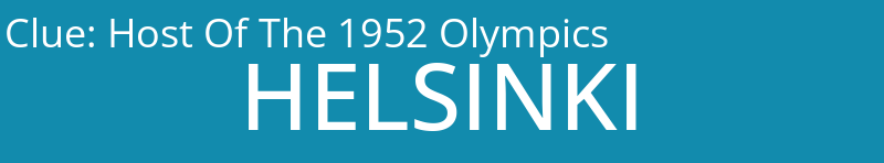 Host Of The 1952 Olympics