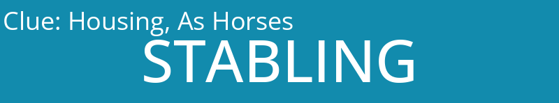 Housing, As Horses