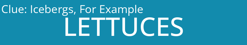 Icebergs, For Example